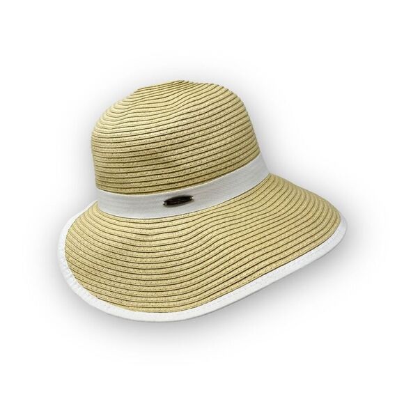 Panama Jack Floppy Open Back Face Saver Sun Hat Cap 100% Paper Women’s OSFM - Picture 4 of 8